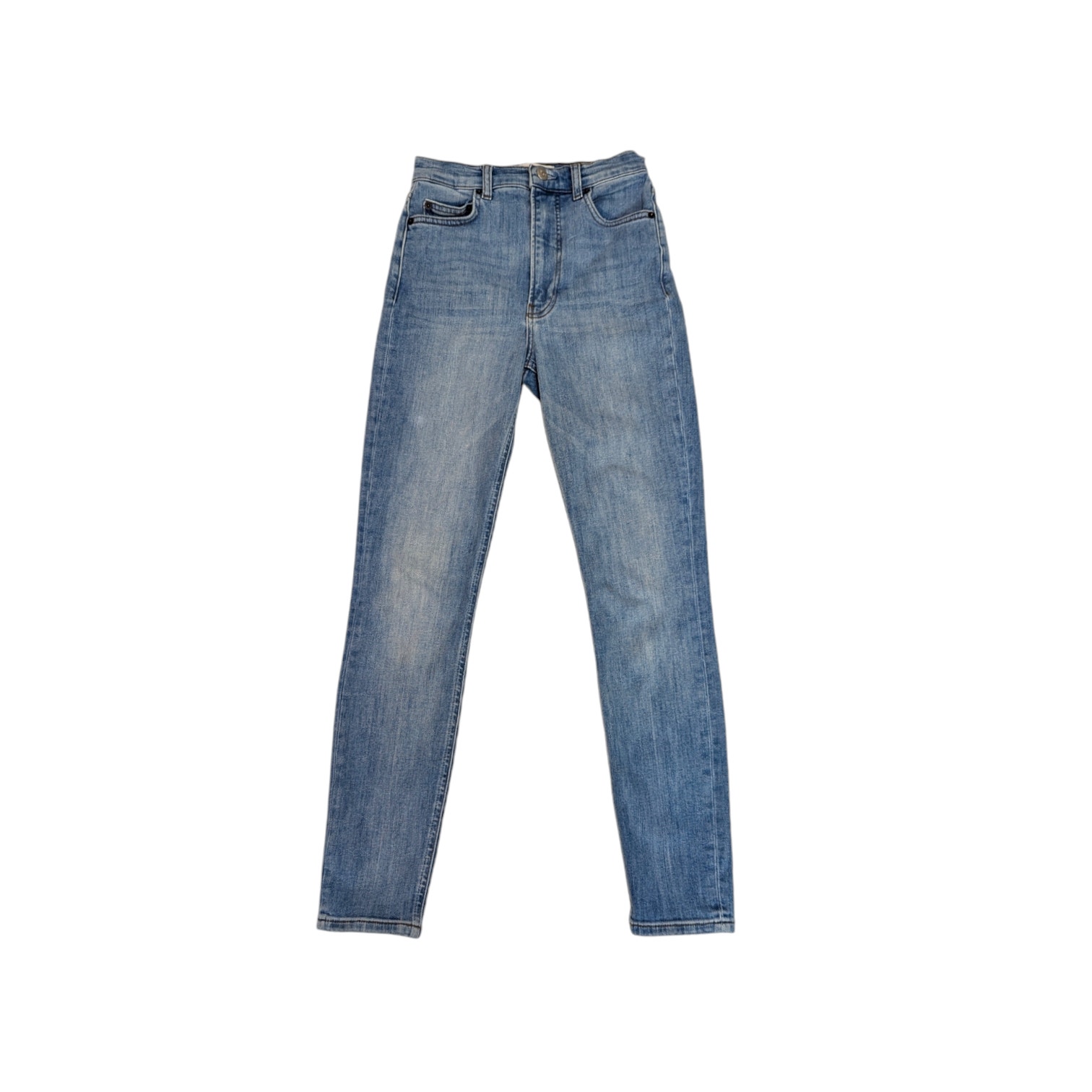 Reformation Jeans Ultra High Rise Skinny Jeans Cyprus Light Wash Blue Womens 14