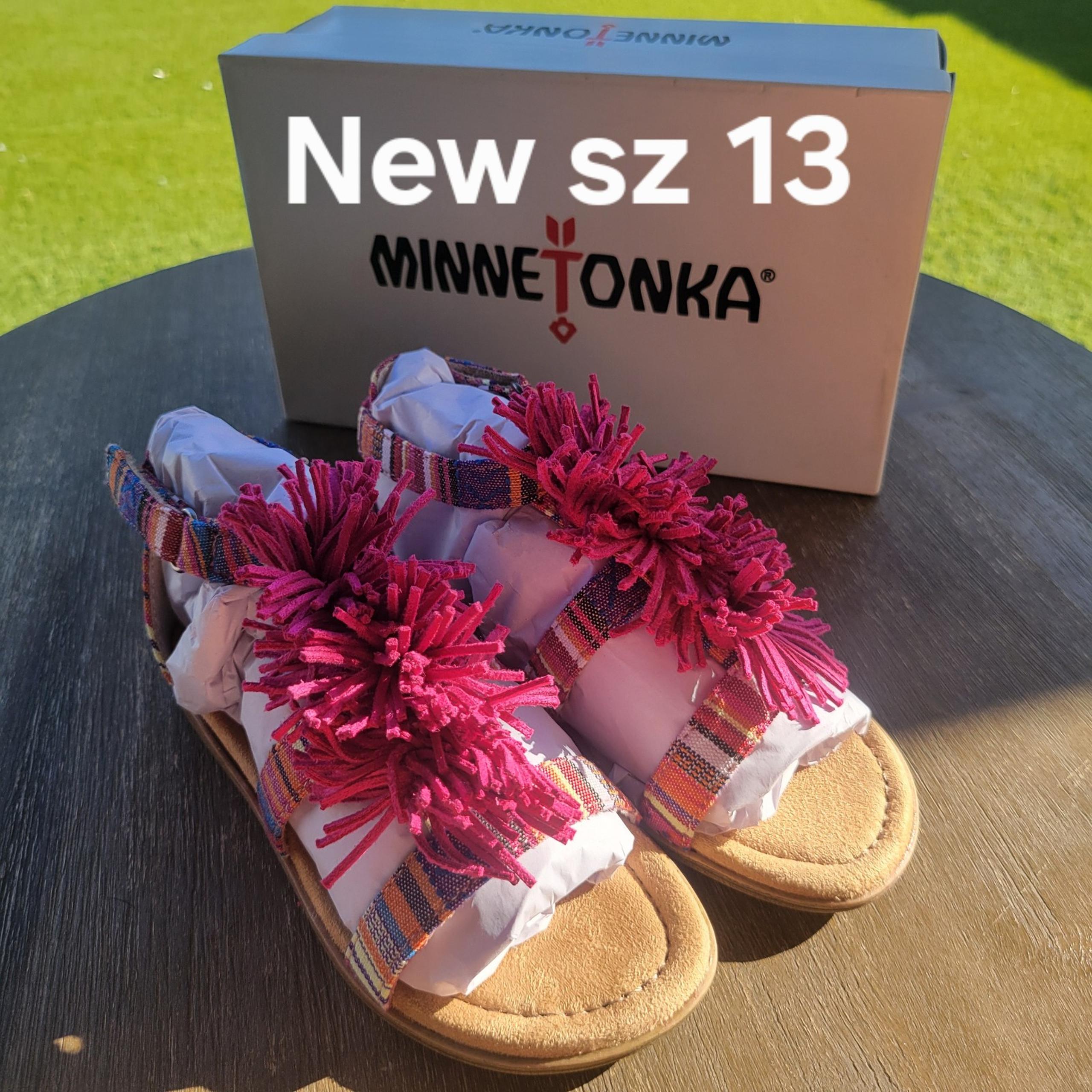 New size 13C girls Minnetonka summer sandals shoes nib sz 13