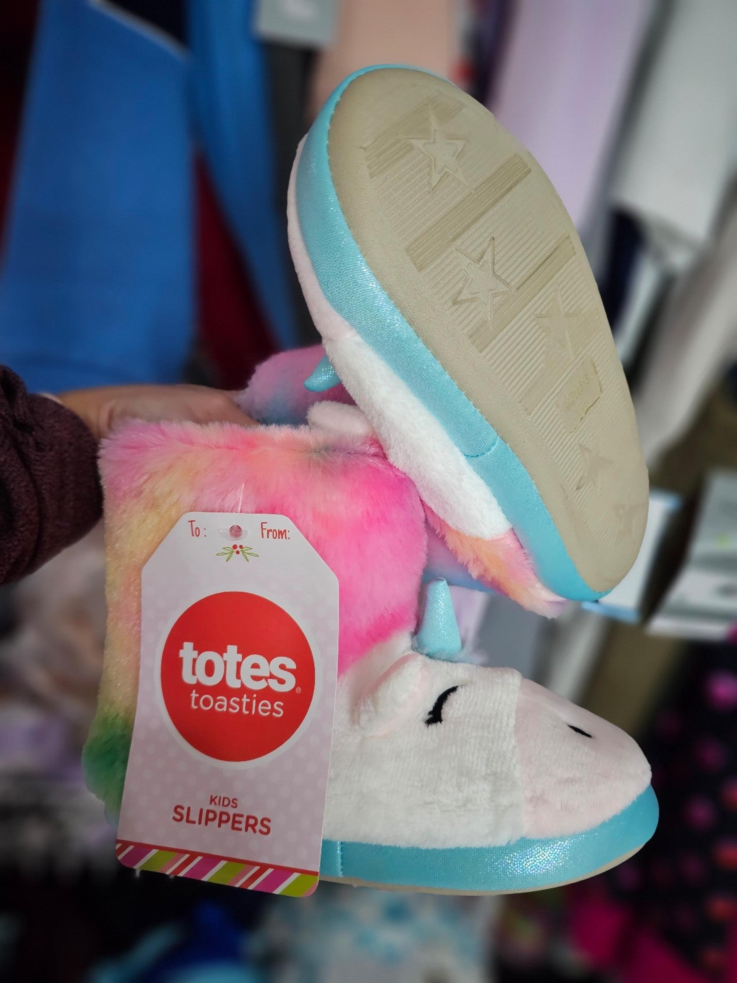 Totes unicorns slippers shoes girl size 13 - 1