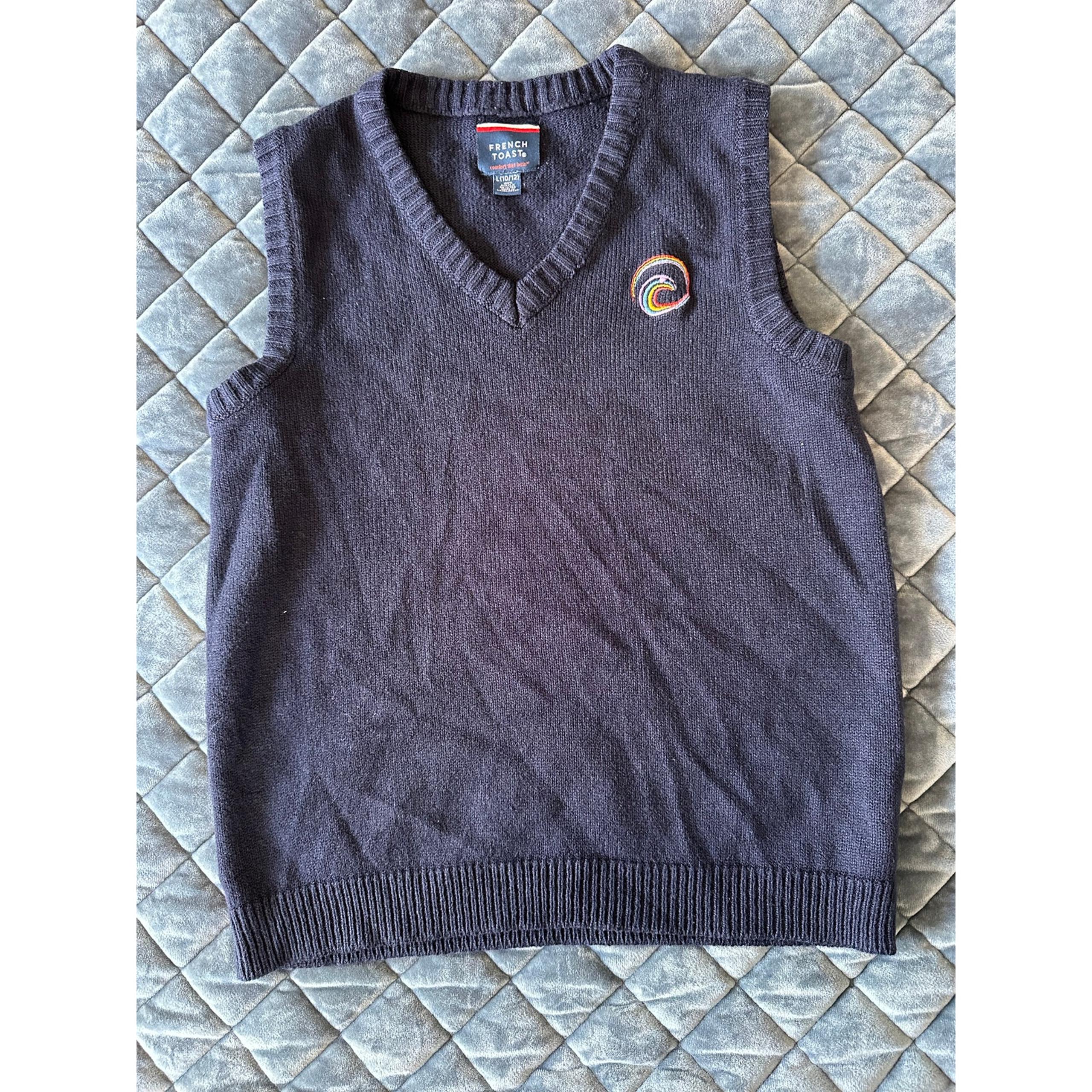 French Toast sweater vest size youth large 10-12 navy blue