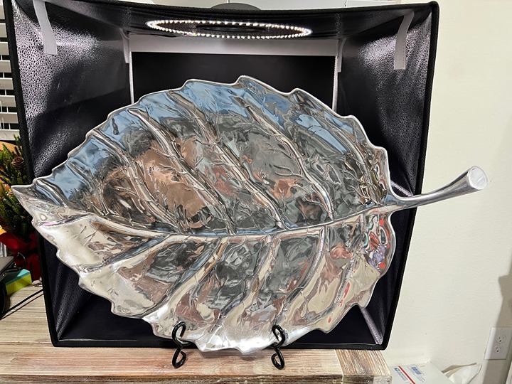 Mariposa Brillante Large Silver Leaf Tray/Platter