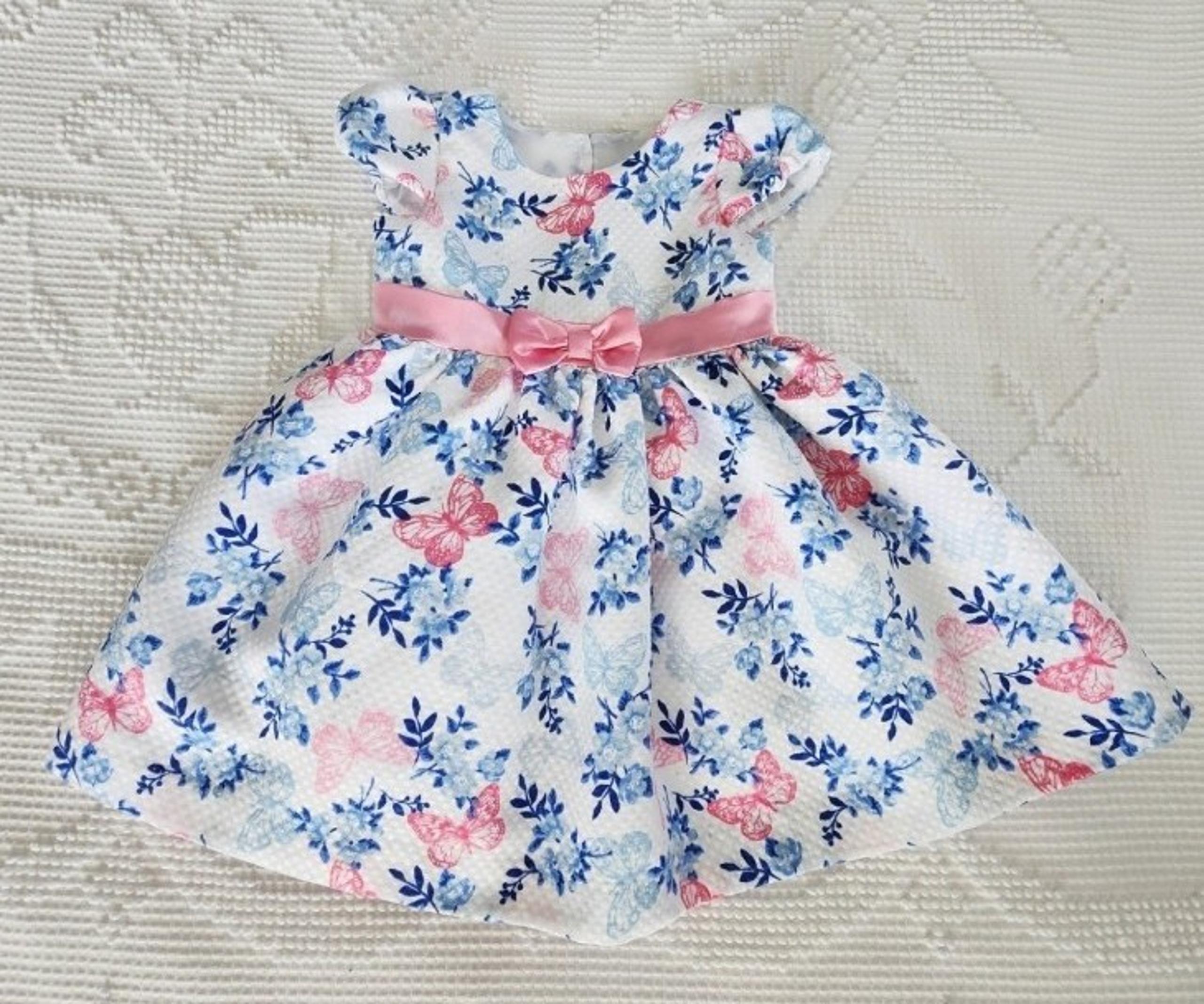 Nannette Baby Floral Butterfly Dress Baby Toddler Girls Size 12 Months Spring