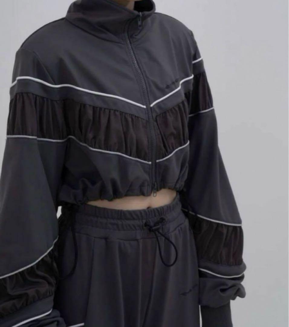 トップス neith. Blocking Track Short Jacket(Gray) neith. Blocking Track Short Jacket Gray