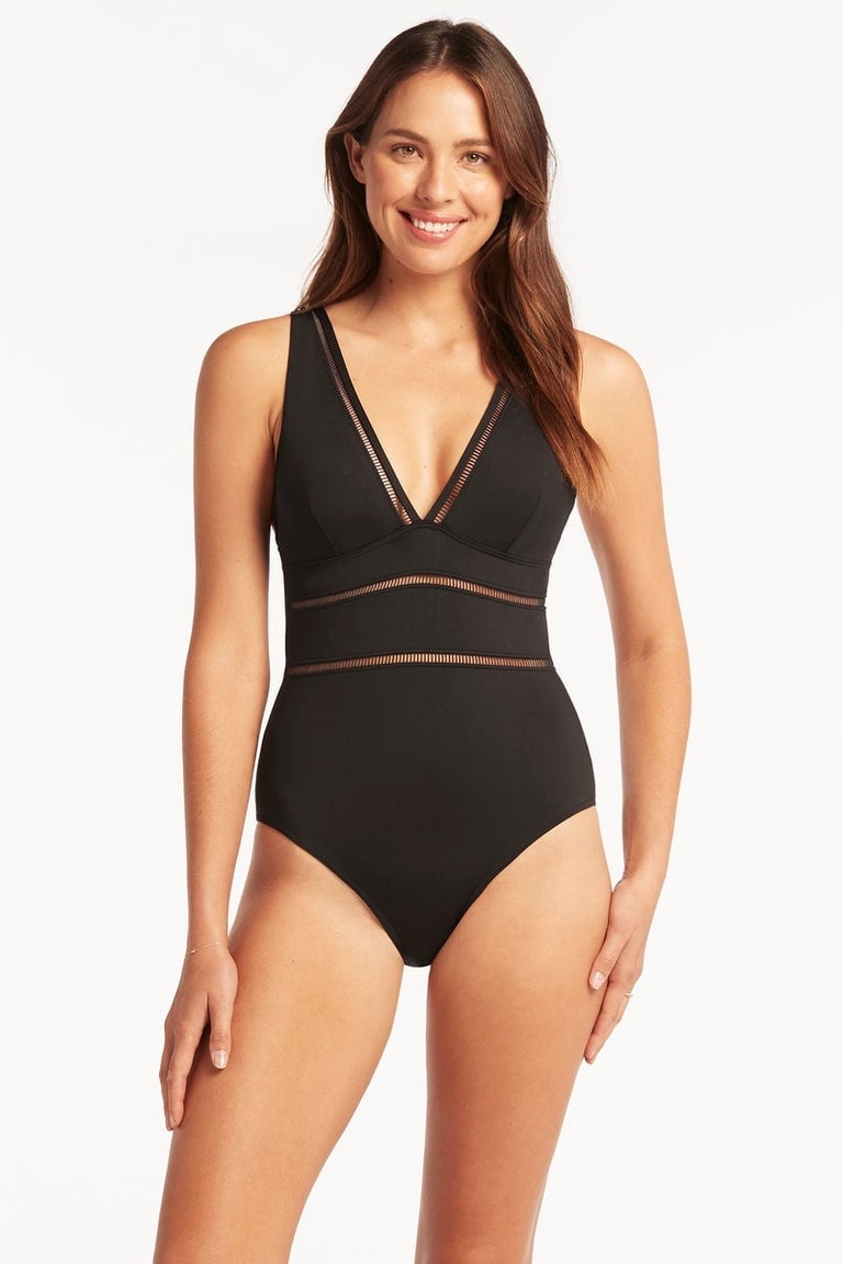 Sea Level Swim Australia Eco Essentials Spliced One Piece Sz 8