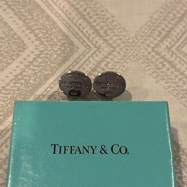 Tiffany & Co Return to Sender’ Sterling Silver Oval Men’s Cufflinks