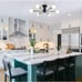 Modern Sputnik Chandeliers,6 Light Ceiling Light Fixture,Black and Gold Semi Flu