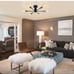 Modern Sputnik Chandeliers,6 Light Ceiling Light Fixture,Black and Gold Semi Flu
