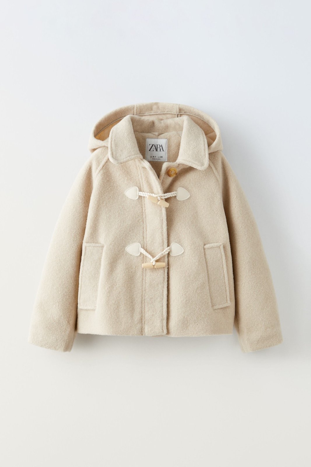 Zara kids girls SHORT THREE-QUARTER LENGTH JACKET WITH TOGGLES 9-10 YEARS