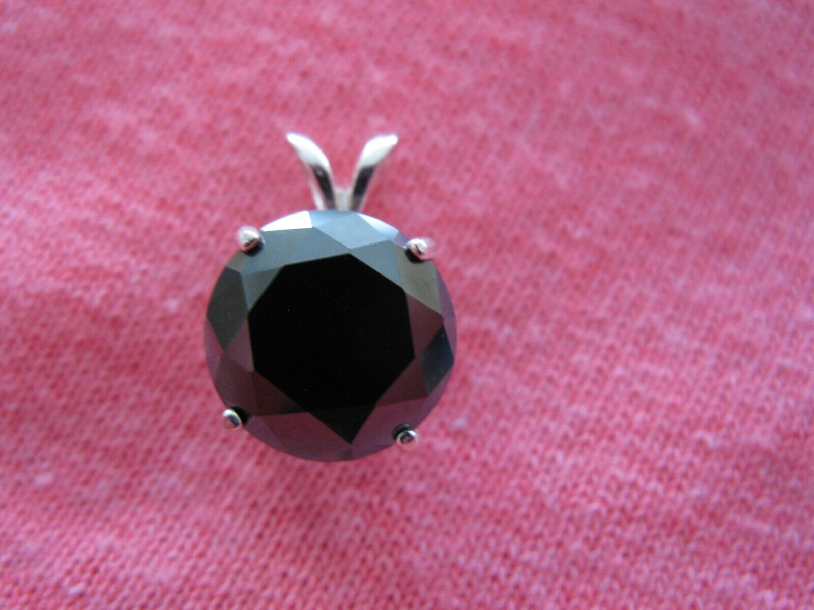 4.34ct NATURAL BLACK DIAMOND NECKLACE/PENDA NT,FREE DIAMOND TESTER,CERTIFI CATE
