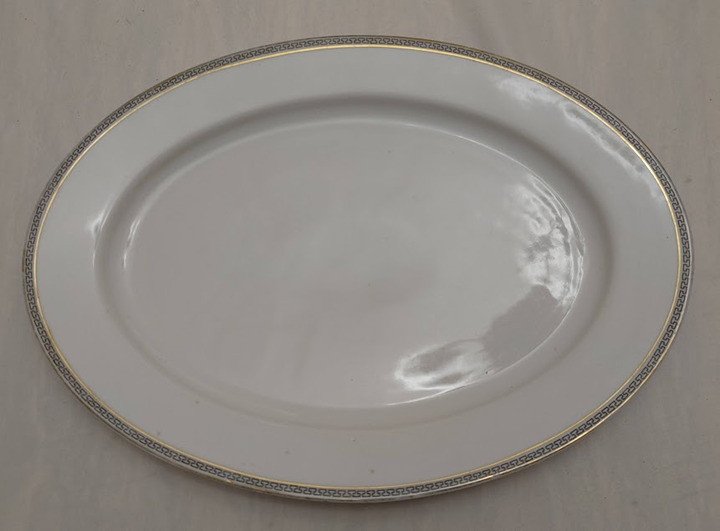 Heinrich H & C Selb Bavaria Greek Key Oval Platter