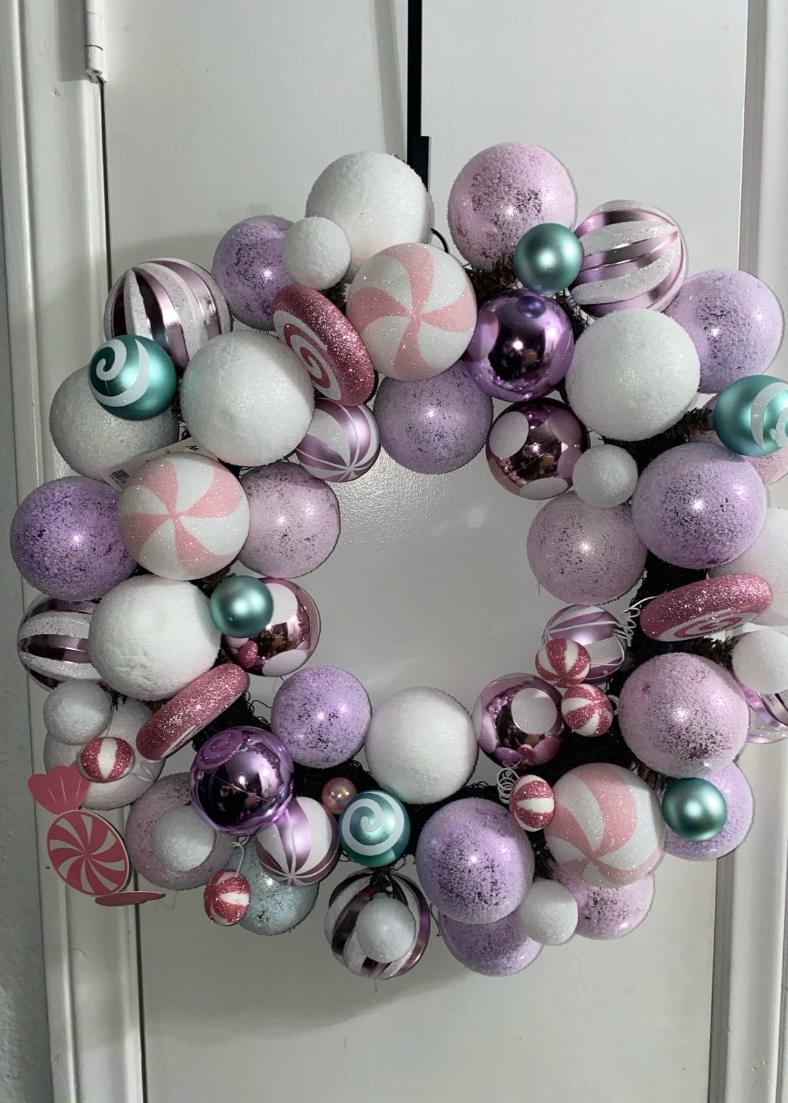 Pastel candy wreath