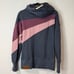 Naketano Women's Sweatshirt Hoodie Cowlneck Blue Pink Large Fleece Cozy