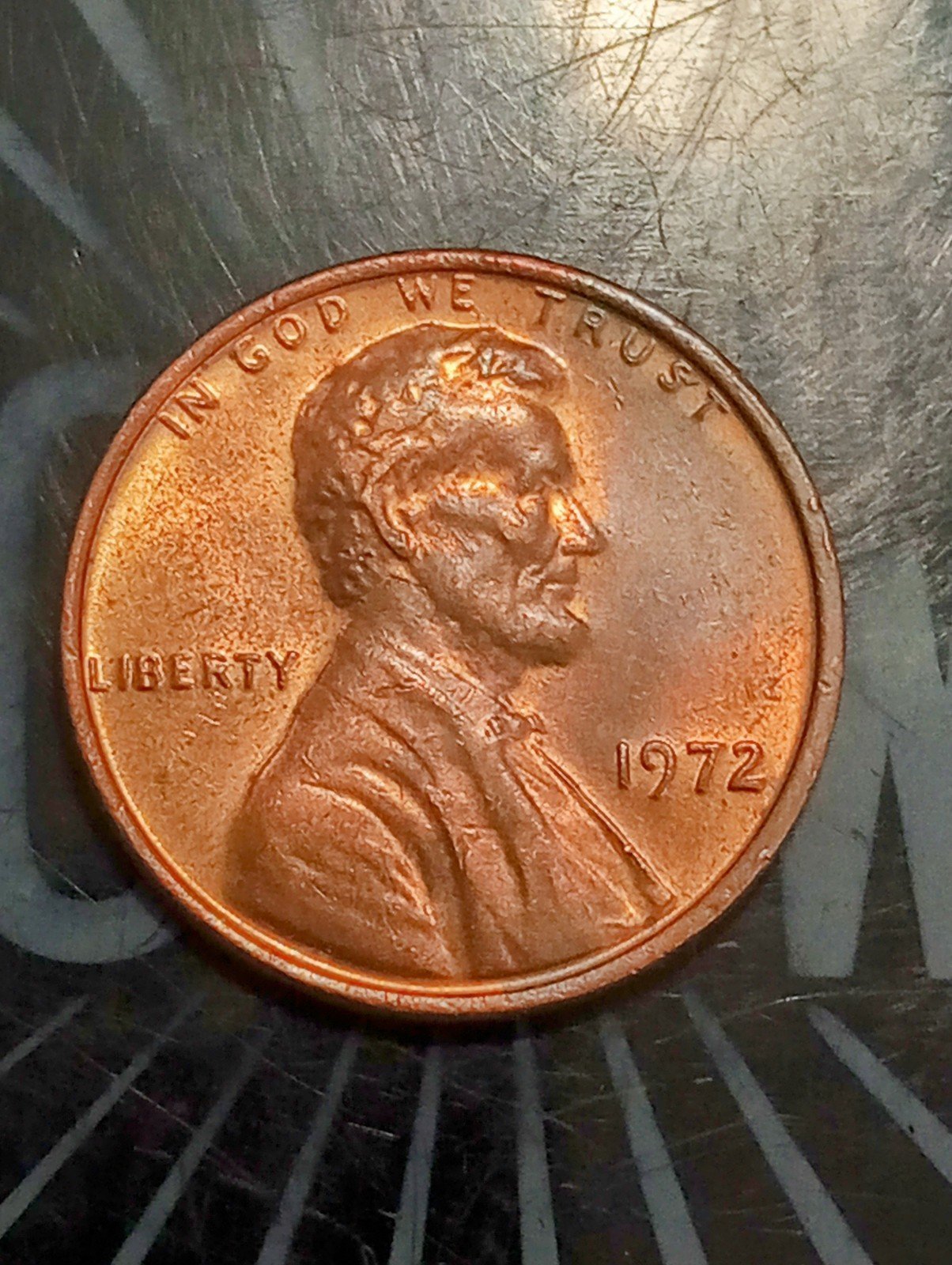 1972 Lincoln Memorial 1 cent ERROR with no mint mark. DDR/DDO