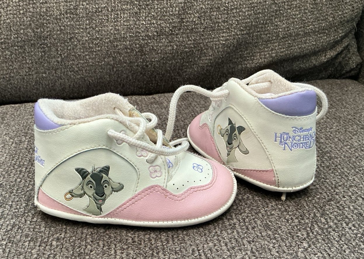 The Hunchback Of Notre Dame Vintage Baby Shoes With Djali Character