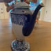 Bombay Tile Tea Coffee Pot 11.75” Blue and White