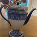 Bombay Tile Tea Coffee Pot 11.75” Blue and White