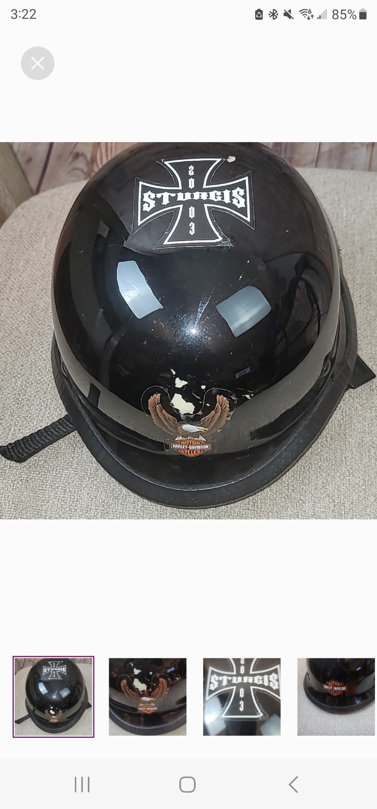 Sturgis Harley half novelty helmet