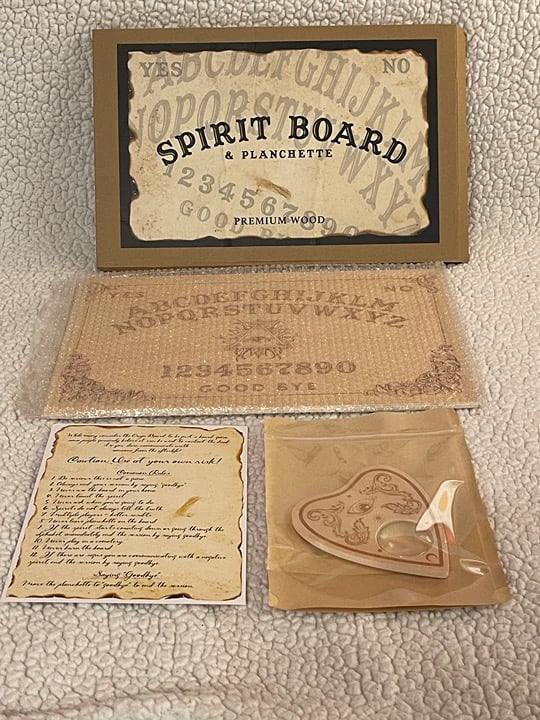 Large Wooden Spirit Board -Handmade Talking Spirit Board with Wooden Planchette
