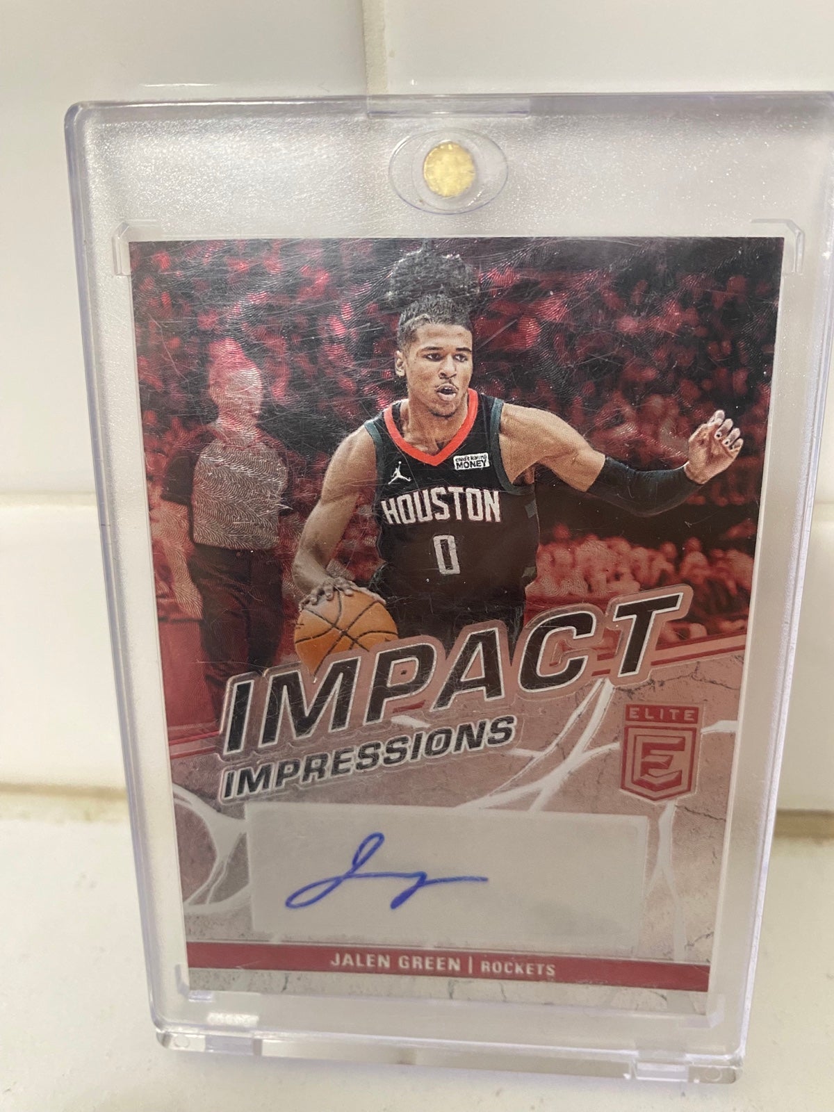 2022-23 Donruss Elite Jalen Green Impact Impressions Auto Rockets RARE