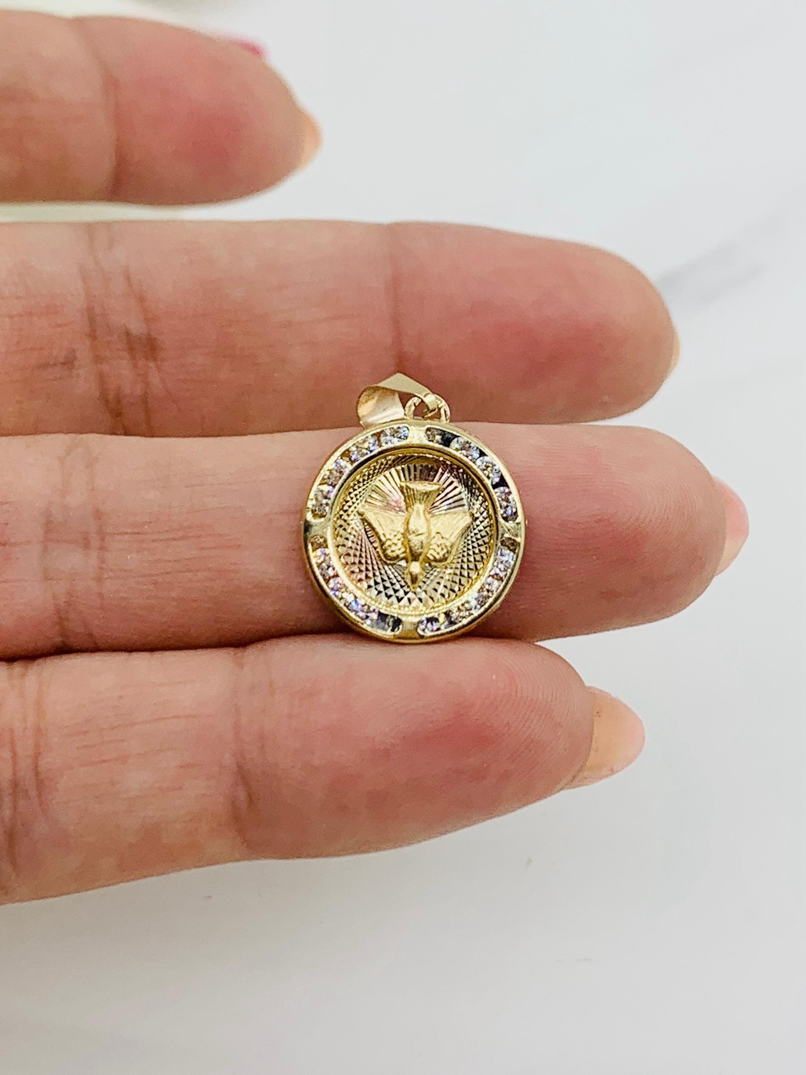 ❤️ 14k gold pendant Holy Spirit pendant   ❤️ Espíritu Santo