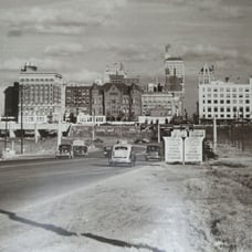 1930s 11x14 Photo Dallas TX View from the West Elm Main Commerce Street Split