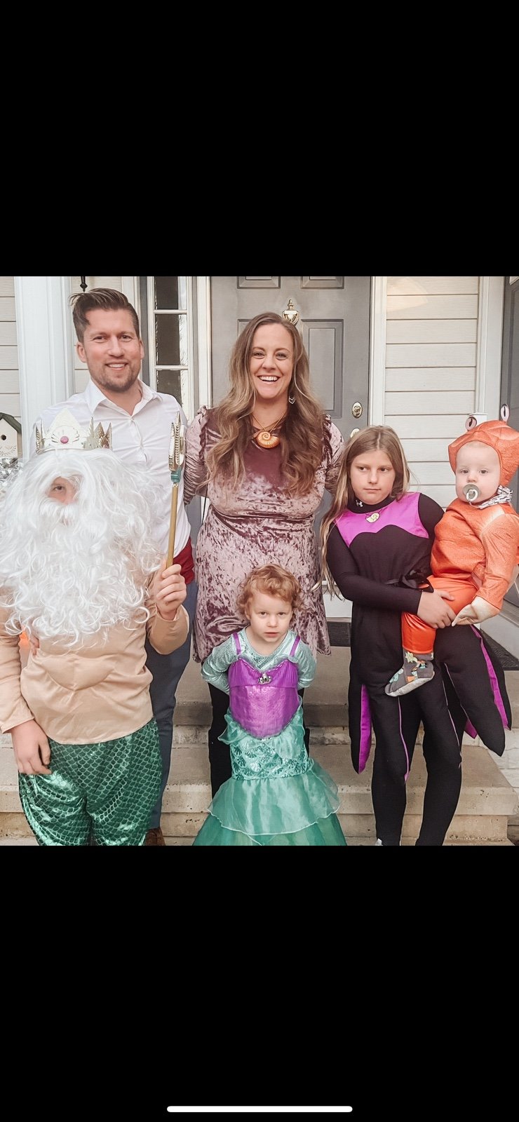 Kids Large Little Mermaid / King Triton Costume with Wig and Beard