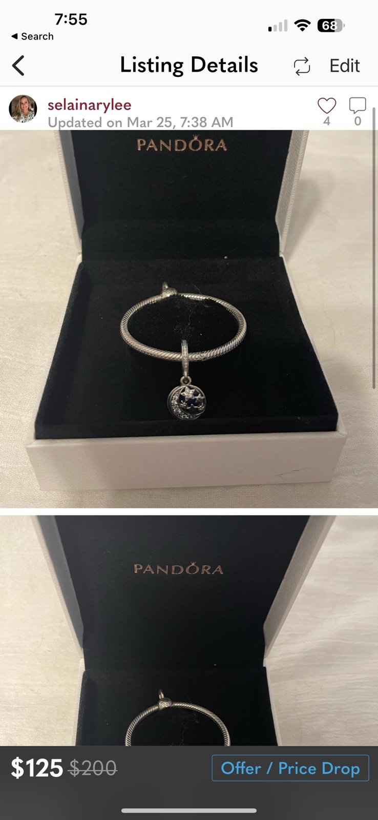 Pandora ring necklace