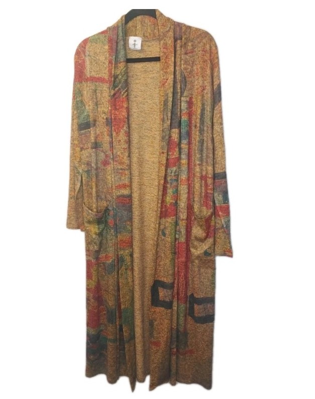 I Noah Duster Cardigan Woman Sz XL Tango Long Sweater Jacket Artsy Boho USA Nwt