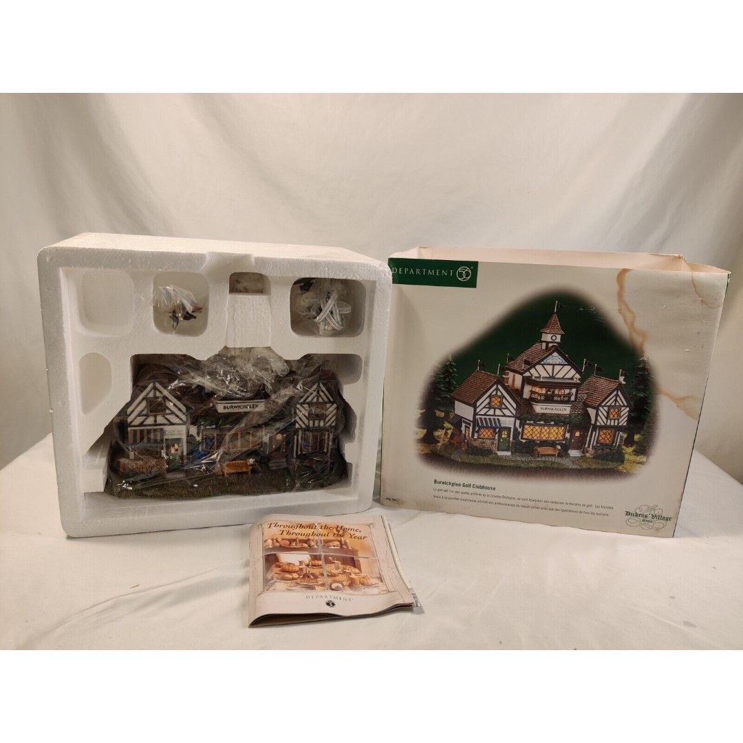 Department 56 Dept Dicken's Village - Burwickglen Golf Clubhouse #58477 READ DES
