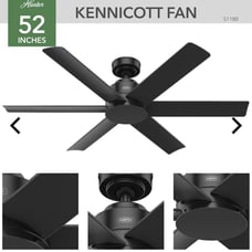 NIB-Hunter Kennicott indoor/outdoor 52” Ceiling Fan