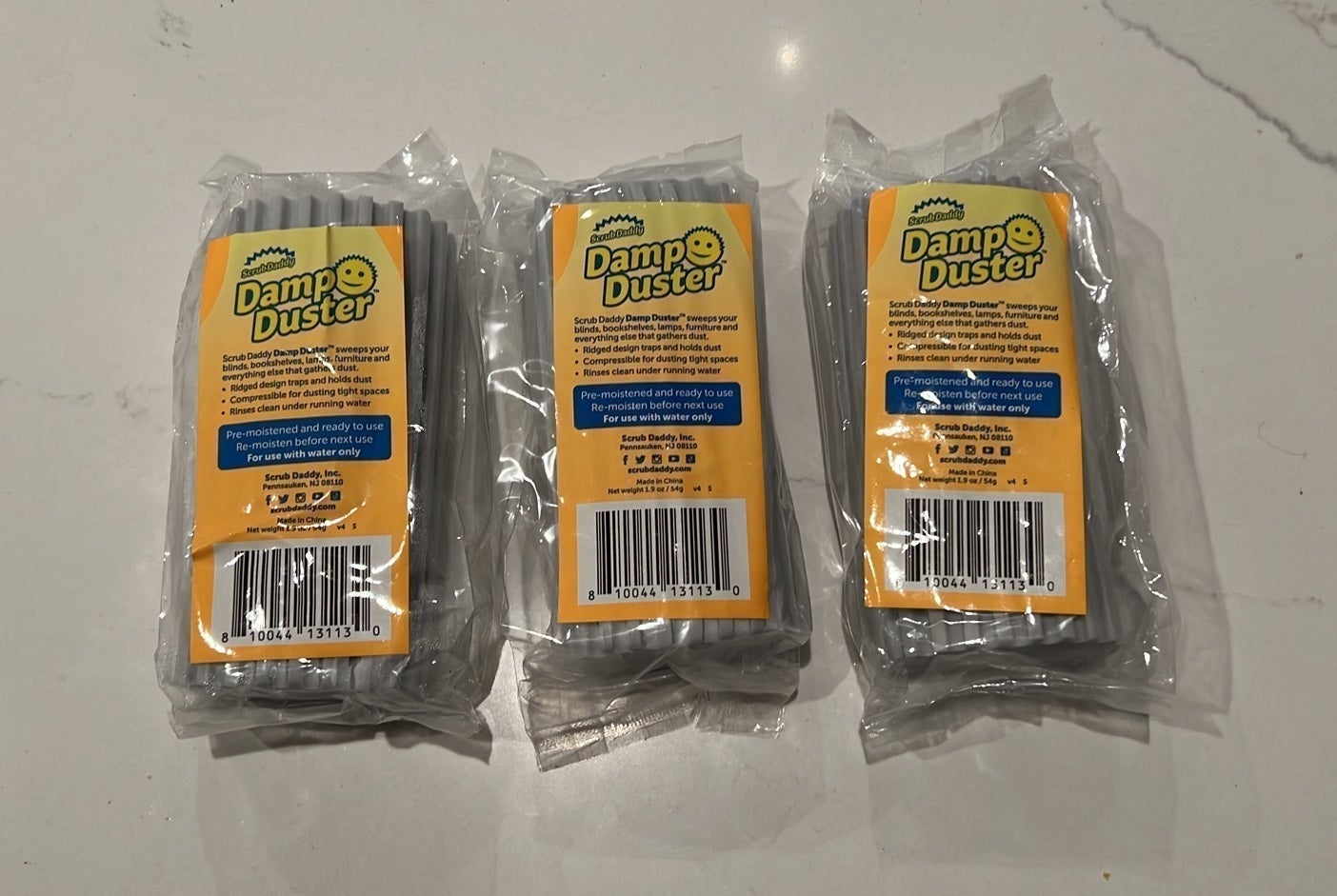 Scrub Buddy Damp Dusters - 3 ct - Grey - NEW Reusable cleaning Tool