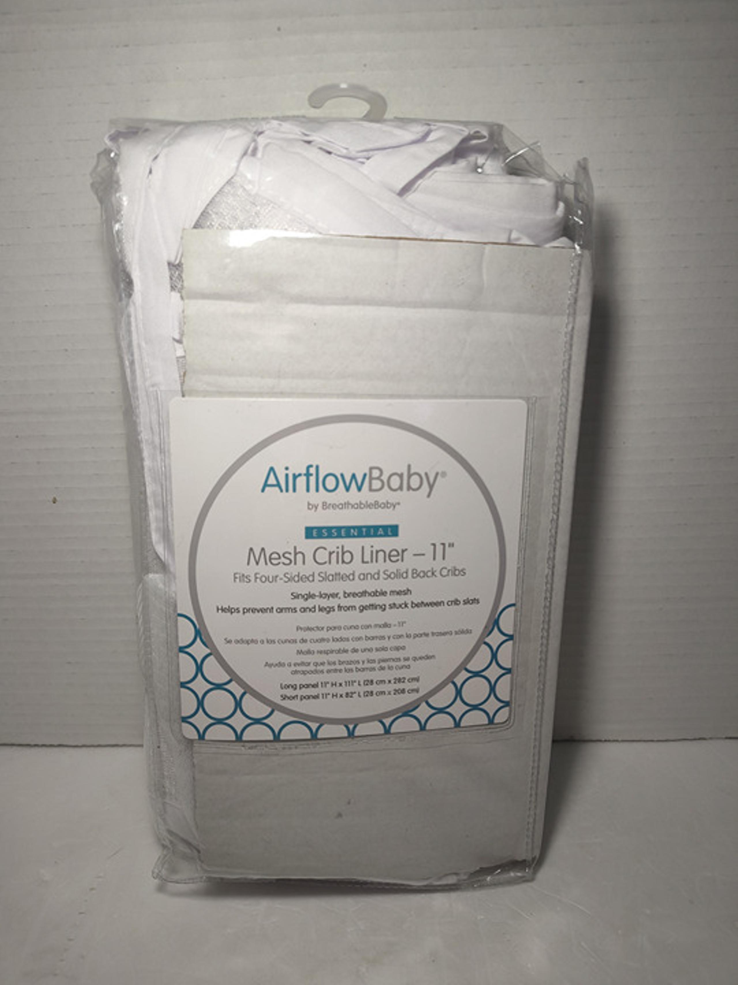 AirflowBaby by BreathableBaby, Breathable 11" Mesh Liner for Cribs with 52"x28"