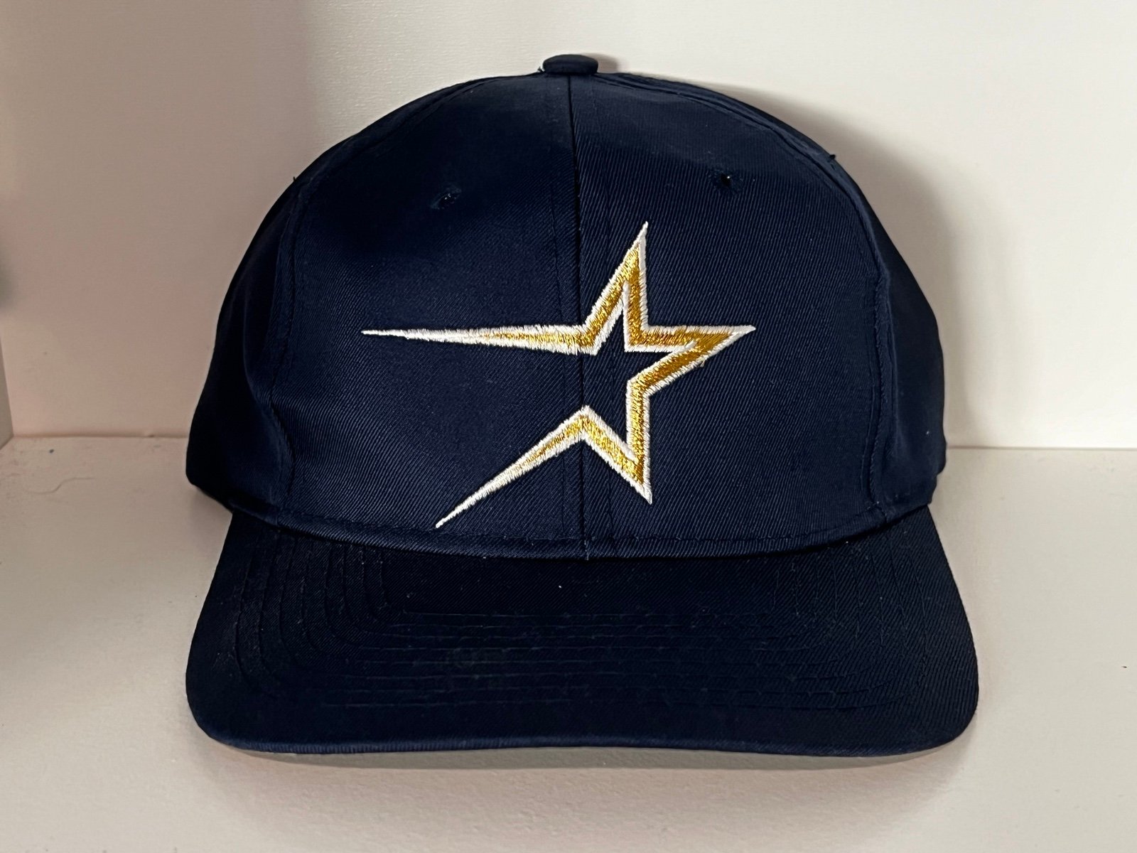 Vintage Houston Astros Gold Star Snapback Hat MLB Baseball