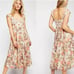 Free People Love You Midi Dress Garden Floral Neutral Pockets Size S NWT