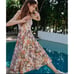 Free People Love You Midi Dress Garden Floral Neutral Pockets Size S NWT