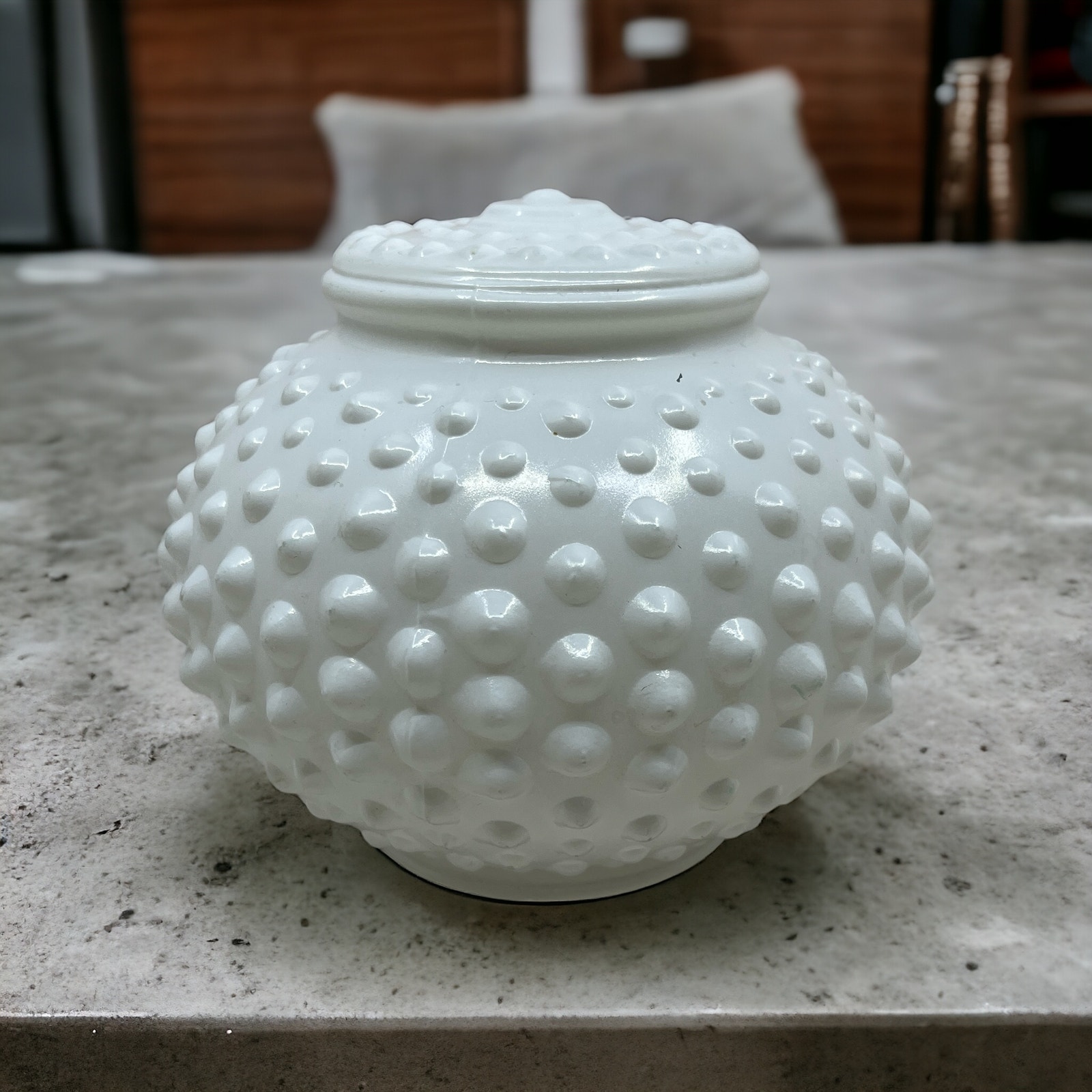 Milk Glass White Hobnail Light Shade Globe Ceiling Wall Mount 5” TE5