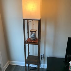 Floor Lamp with Shelves, Modern Shelf Lamp for Display Storage