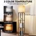 Floor Lamp with Shelves, Modern Shelf Lamp for Display Storage