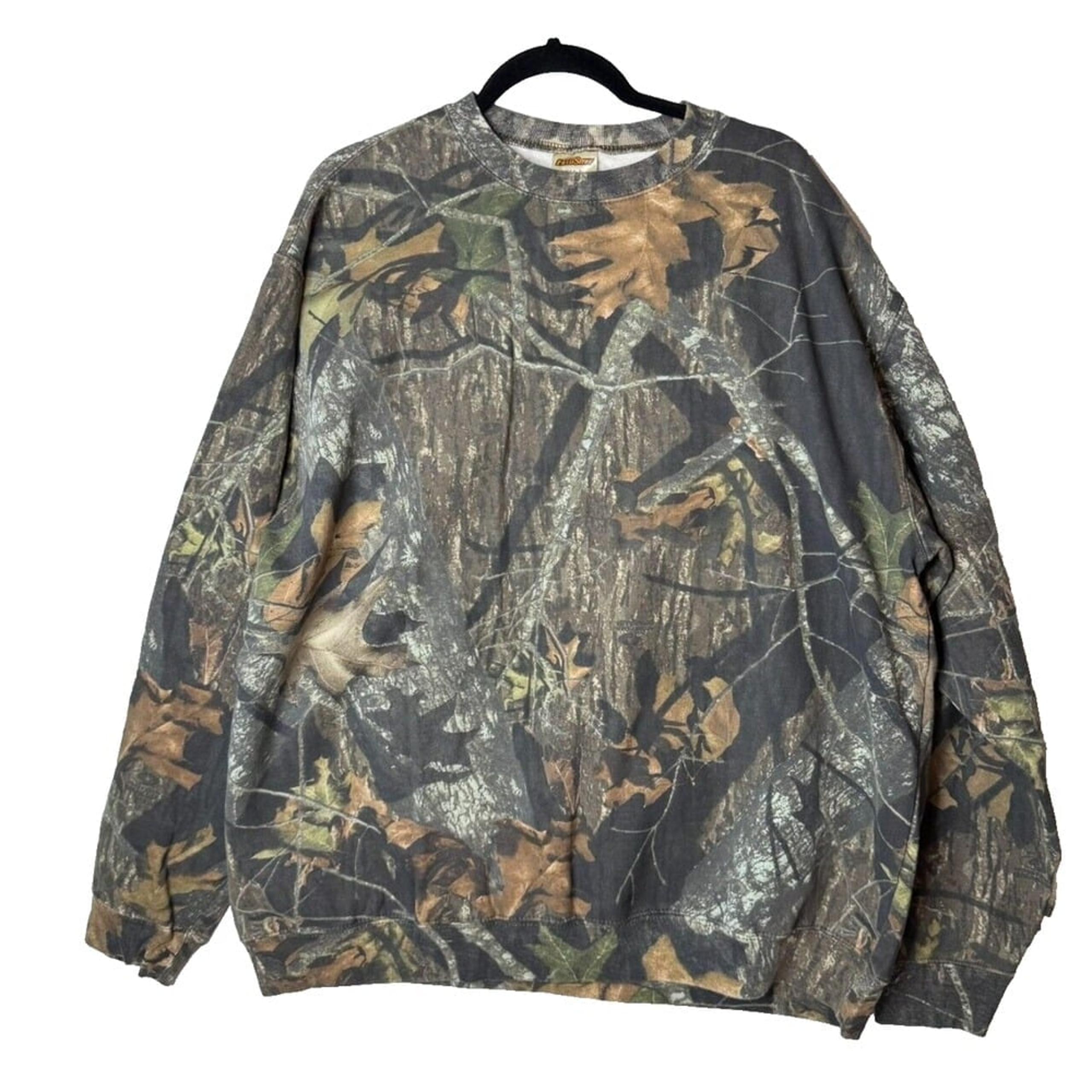 Vintage Field Staff Mossy Oak Sweatshirt Mens 2X Crew EXCELLENT Break Up Camo