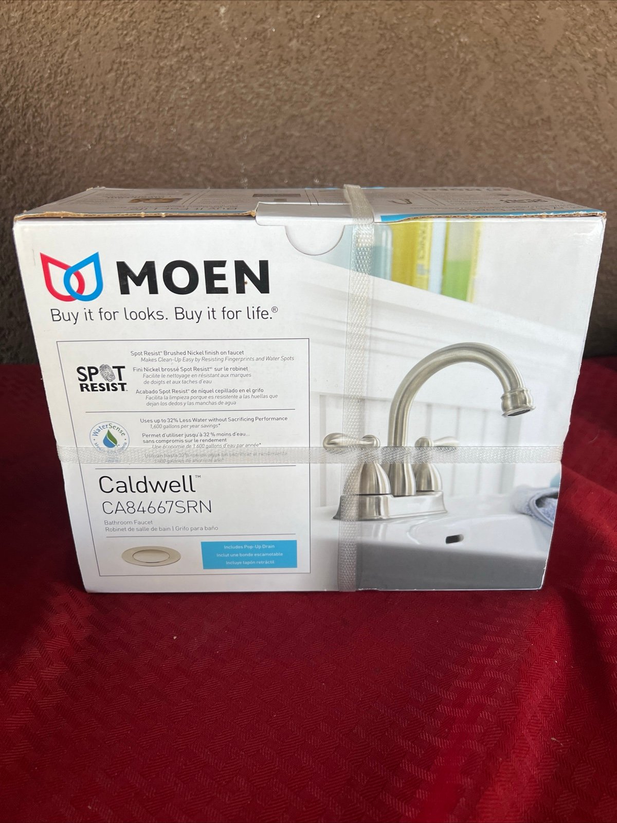 NEW Moen CA84667SRN Caldwell Brushed Nickel Bathroom Sink Faucet