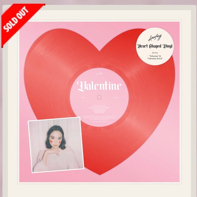 Laufey Valentine Heart-Shaped 7” Vinyl