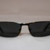 Prada Silver Rectangular Frame Black Lenses Sunglasses