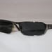 Prada Silver Rectangular Frame Black Lenses Sunglasses