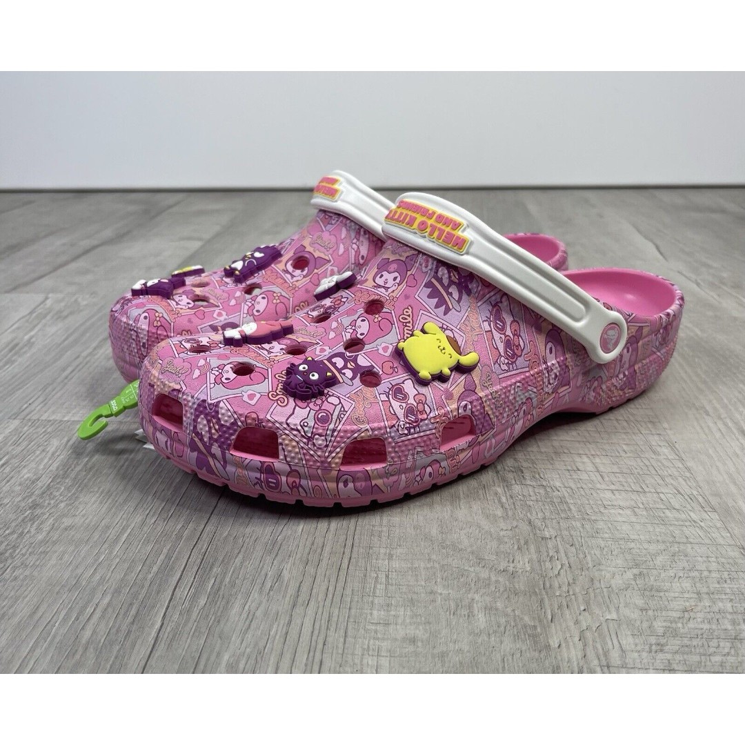 SANRIO Hello Kitty & Friends x Classic Clog Crocs With Jibbitz Charms Mens 13 G