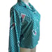Women's Medium DIsco Top Vintage Graff California Checkered Geometric Blouse USA