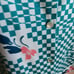Women's Medium DIsco Top Vintage Graff California Checkered Geometric Blouse USA