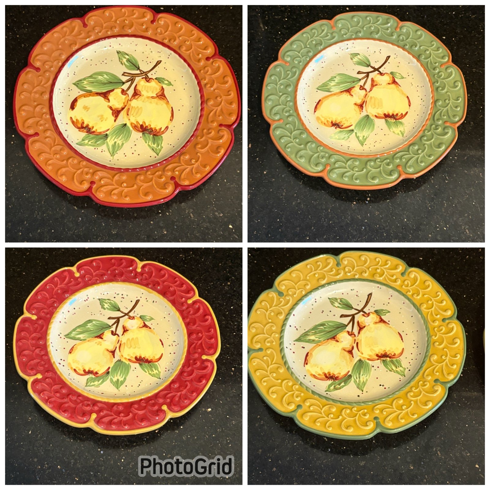 Princess House, Pear Salad Plates Rare find, Appetizers, Salad Plates, Tremezzo