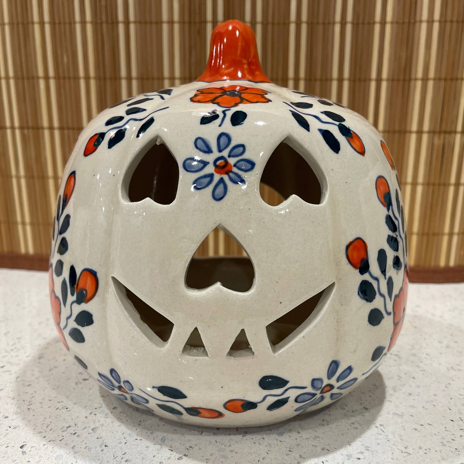 Martha Stewart Jack O Lantern Candle Holder Tea Light Fall Autumn