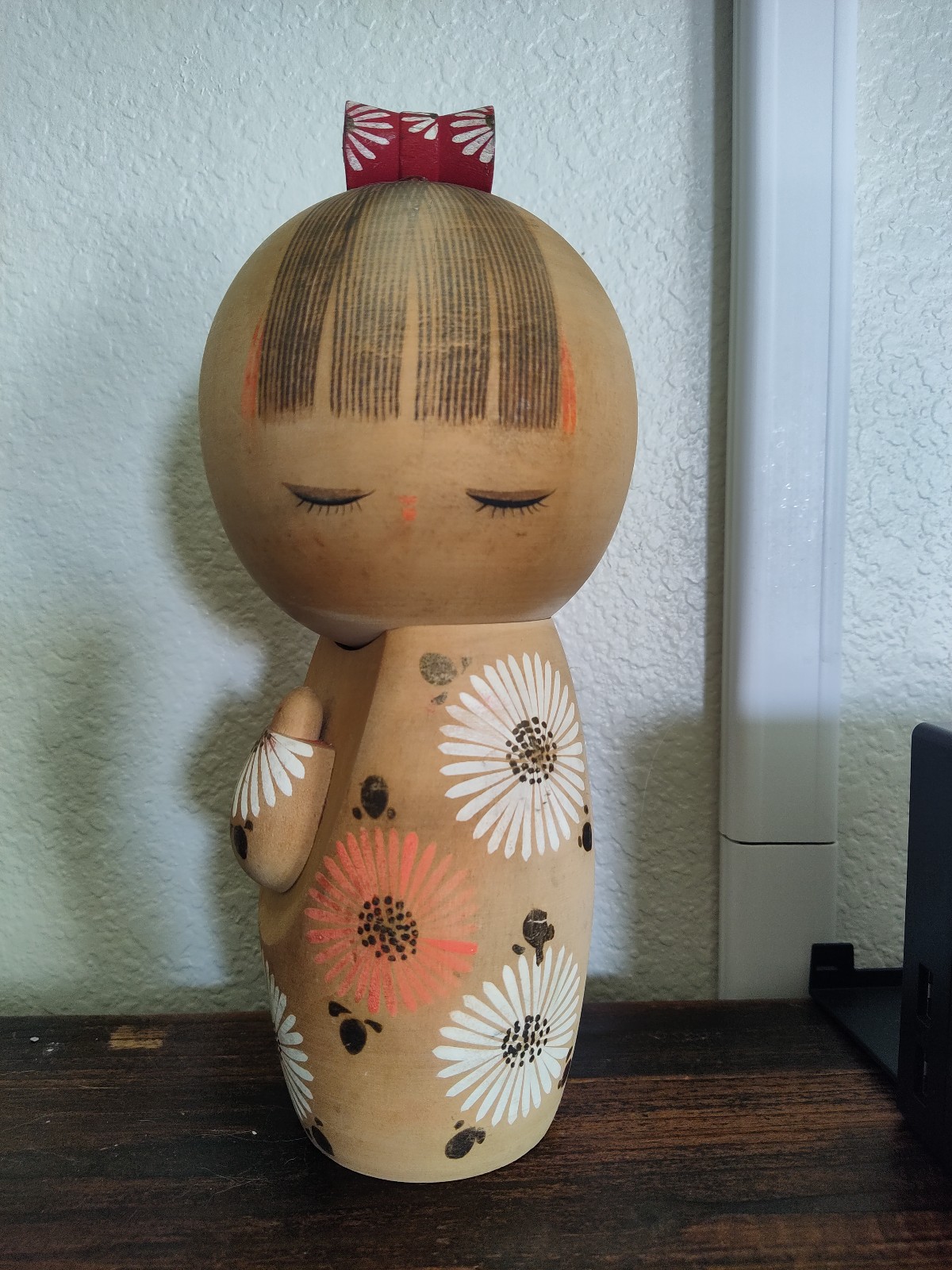 Kokeshi. LARGE, Sweet Kokeshi. Vintage Japanese Wooden doll by Ryoka Aoki.