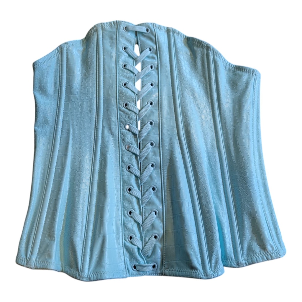 NEW Savage X Fenty Teal Queen of the Galaxy Strapless Corset Top Size Medium